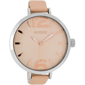 OOZOO Timepieces 48mm Pink grey Leather Strap C7511